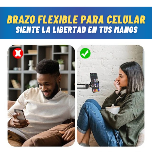 BRAZO FLEXIBLE (ALUMINIO) SOPORTE PARA CELULAR