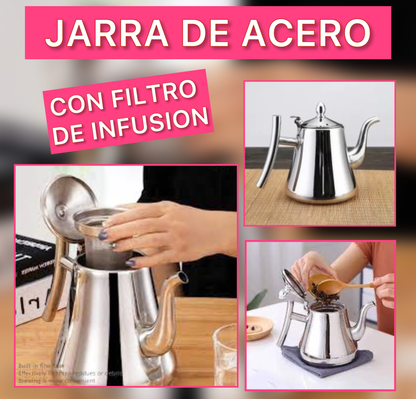 Jarra / cafetera con filtro para infusión de 2 Litros